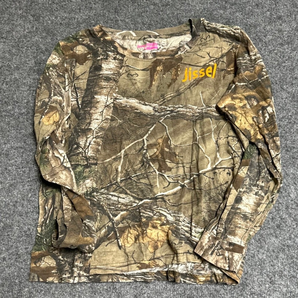 Game Winner Shirt Womens Size M Brown Realtree Xtra Camo Long Sleeve Outdoor Top